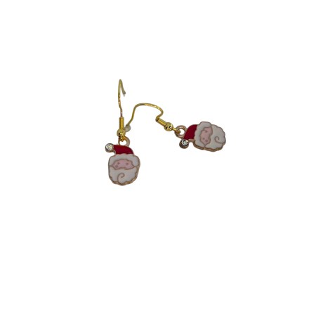 earrings steel gold santa1